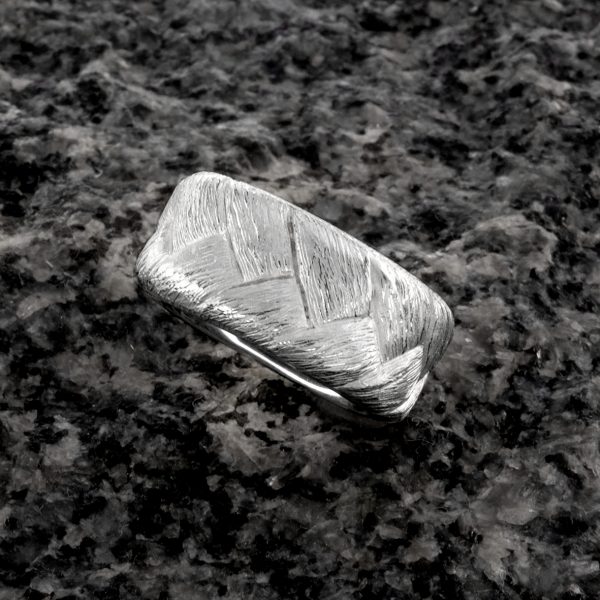 Flechtbandring Silber