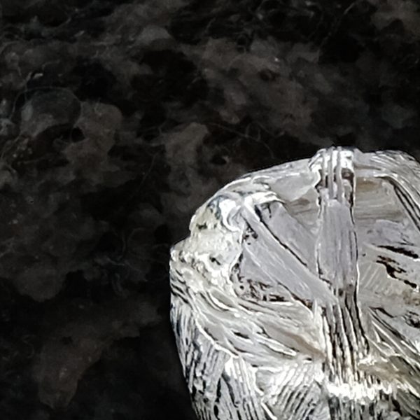 Graskugel Ohrpendeleure Silber Detail